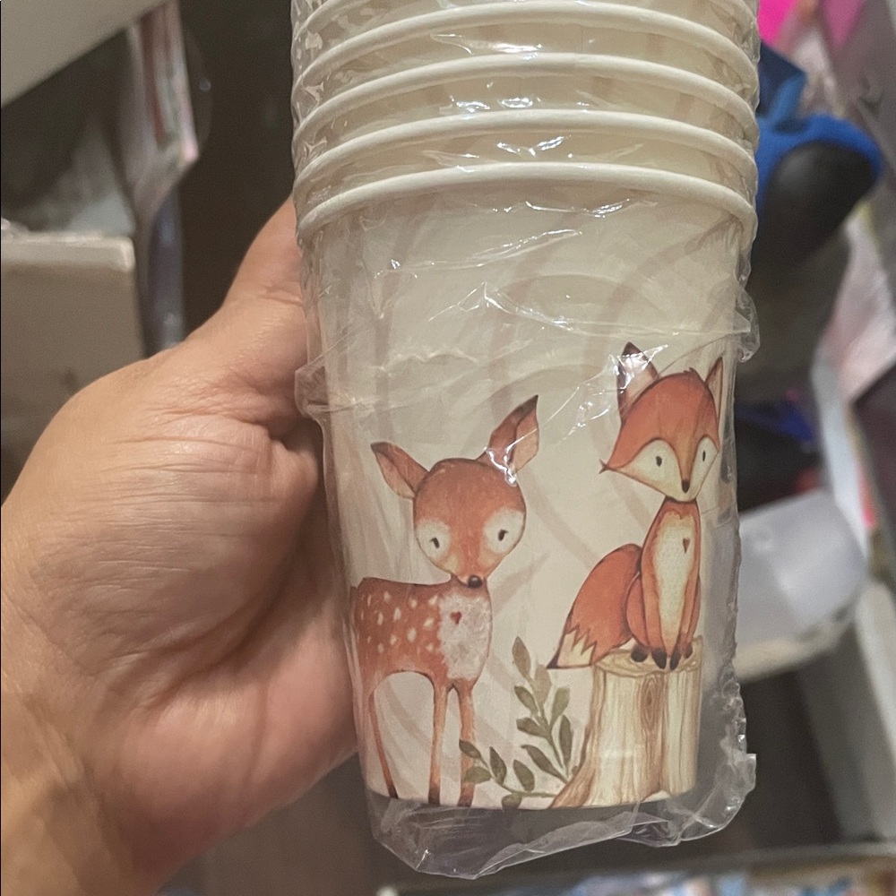 Woodland Animal Paper Cups new